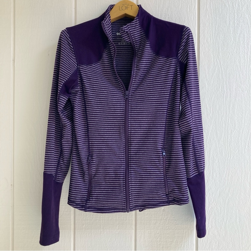 90 Degree By Reflex Women's Medium Purple Striped Jacket